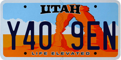 UT license plate Y409EN