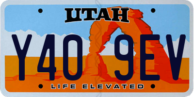 UT license plate Y409EV