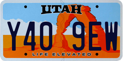 UT license plate Y409EW