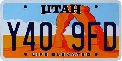 UT license plate Y409FD