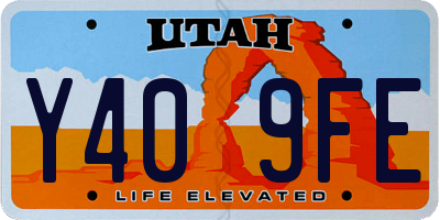 UT license plate Y409FE