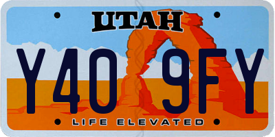 UT license plate Y409FY