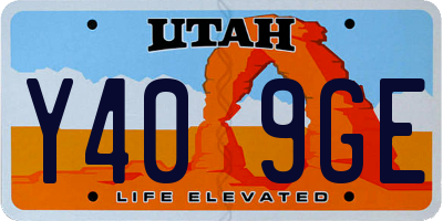 UT license plate Y409GE
