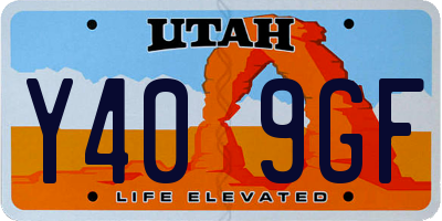 UT license plate Y409GF