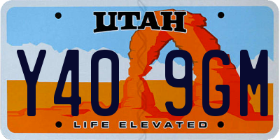 UT license plate Y409GM