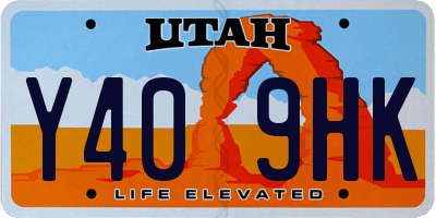 UT license plate Y409HK