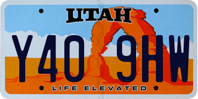 UT license plate Y409HW