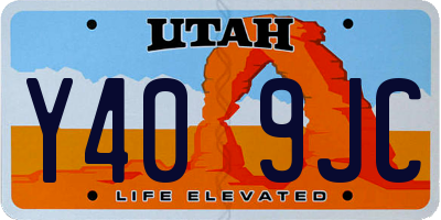 UT license plate Y409JC