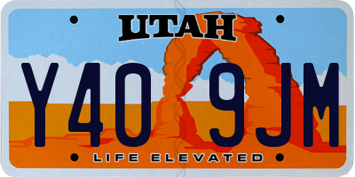 UT license plate Y409JM