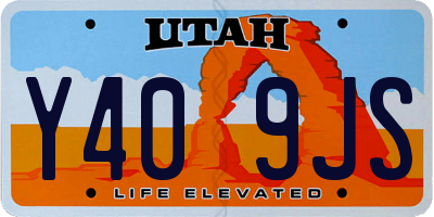 UT license plate Y409JS