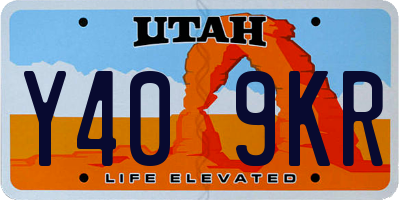 UT license plate Y409KR