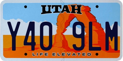 UT license plate Y409LM