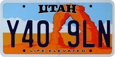 UT license plate Y409LN
