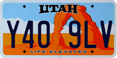 UT license plate Y409LV