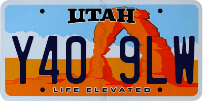 UT license plate Y409LW