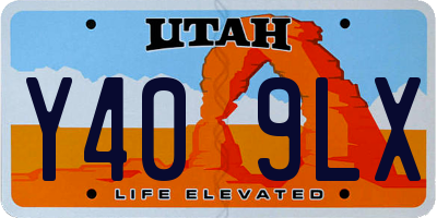 UT license plate Y409LX