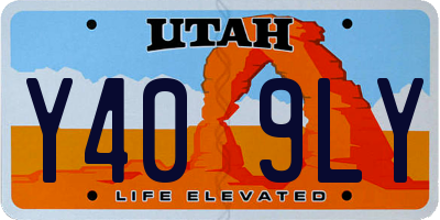 UT license plate Y409LY