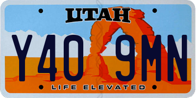 UT license plate Y409MN