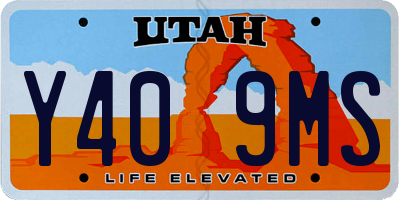UT license plate Y409MS