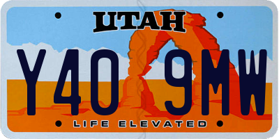 UT license plate Y409MW