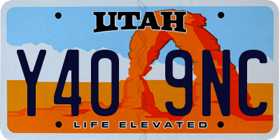 UT license plate Y409NC