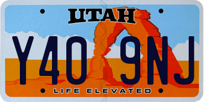 UT license plate Y409NJ