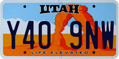 UT license plate Y409NW