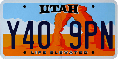UT license plate Y409PN