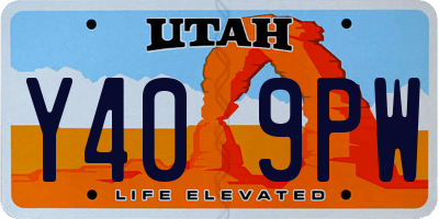 UT license plate Y409PW