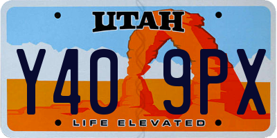 UT license plate Y409PX