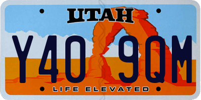 UT license plate Y409QM