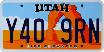 UT license plate Y409RN