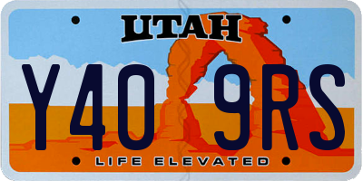 UT license plate Y409RS