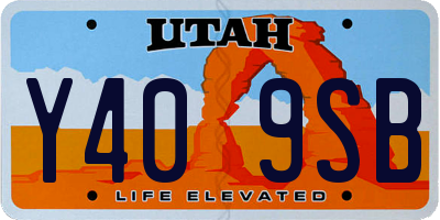 UT license plate Y409SB