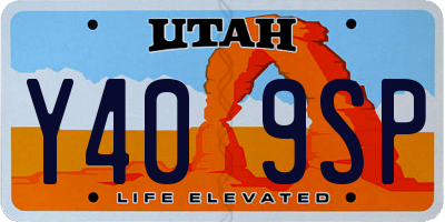 UT license plate Y409SP