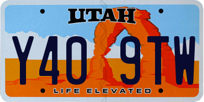 UT license plate Y409TW