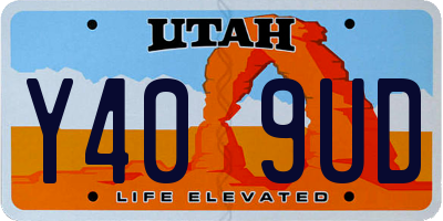 UT license plate Y409UD