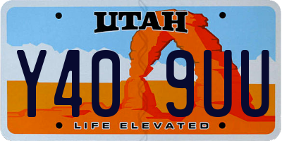 UT license plate Y409UU