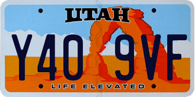 UT license plate Y409VF