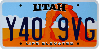 UT license plate Y409VG