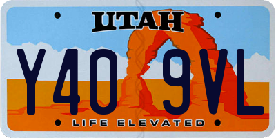UT license plate Y409VL