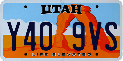 UT license plate Y409VS