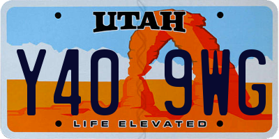 UT license plate Y409WG