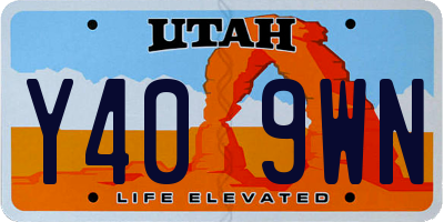 UT license plate Y409WN