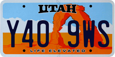 UT license plate Y409WS
