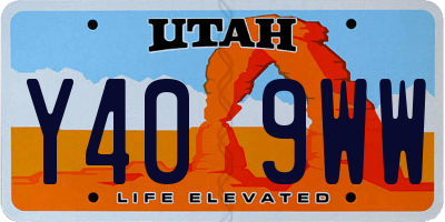 UT license plate Y409WW