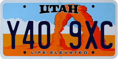 UT license plate Y409XC