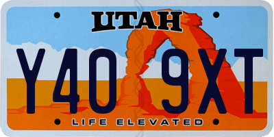 UT license plate Y409XT