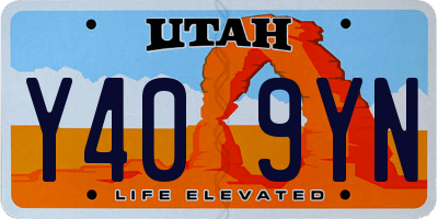 UT license plate Y409YN