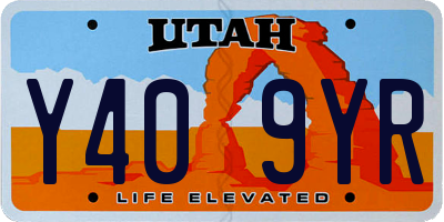 UT license plate Y409YR